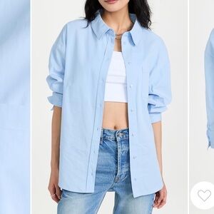 Anine Bing Mika Shirt, Blue, size Small